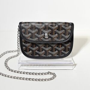 Authentic Goyard Mini Pouch Black from Anjou Mini Bag